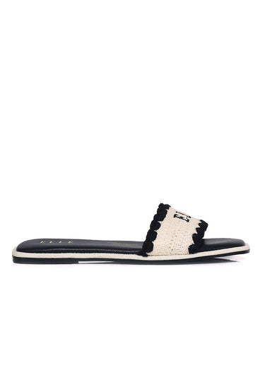 Mova Comfy Fit Footbed Microfiber Leather Sandals In Black