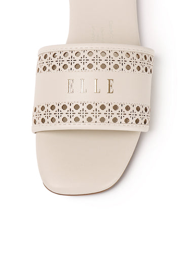 Clara Comfy Fit Footbed Microfiber Leather Sandals In Beige