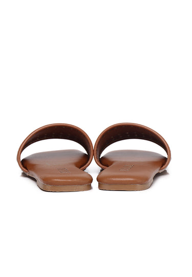 Clara Comfy Fit Footbed Microfiber Leather Sandals In Brown