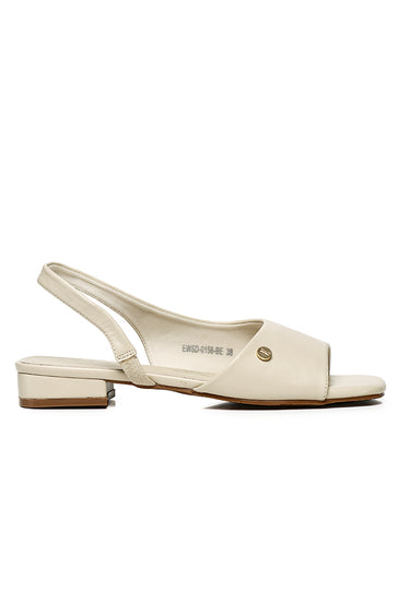 Delphine Comfy Fit Footbed Microfiber Leather Sandals In Beige
