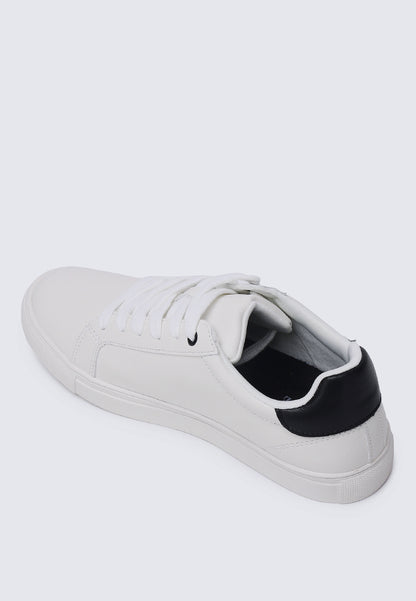 Elle Comfy Fit Footbed Microfiber Leather Sneakers In Black