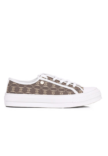 Roxanne Comfy Fit Footbed Sneakers In Brown
