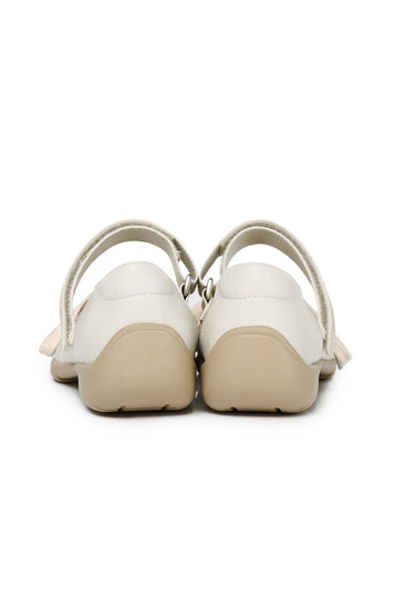 Leonie Comfy Fit Footbed Microfiber Leather Ballet Sneakers In Cornsilk