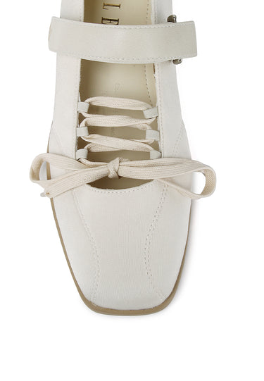 Leonie Comfy Fit Footbed Microfiber Leather Ballet Sneakers In Cornsilk