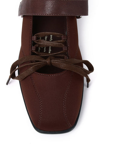 Leonie Comfy Fit Footbed Microfiber Leather Ballet Sneakers In Espresso