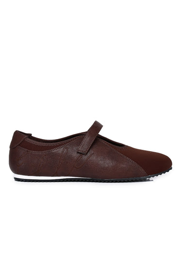 Soline Comfy Fit Footbed Microfiber Leather Sneakers In  Espresso