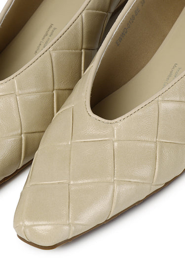 Sasha Comfy Fit Footbed Microfiber Leather Wedges In Beige