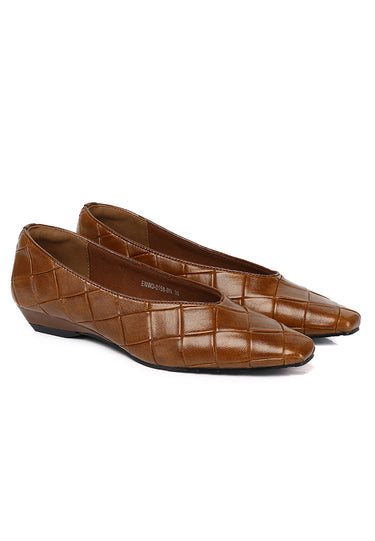 Sasha Comfy Fit Footbed Microfiber Leather Wedges In Brown