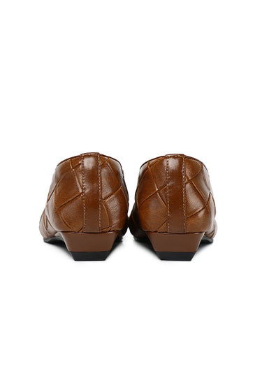 Sasha Comfy Fit Footbed Microfiber Leather Wedges In Brown