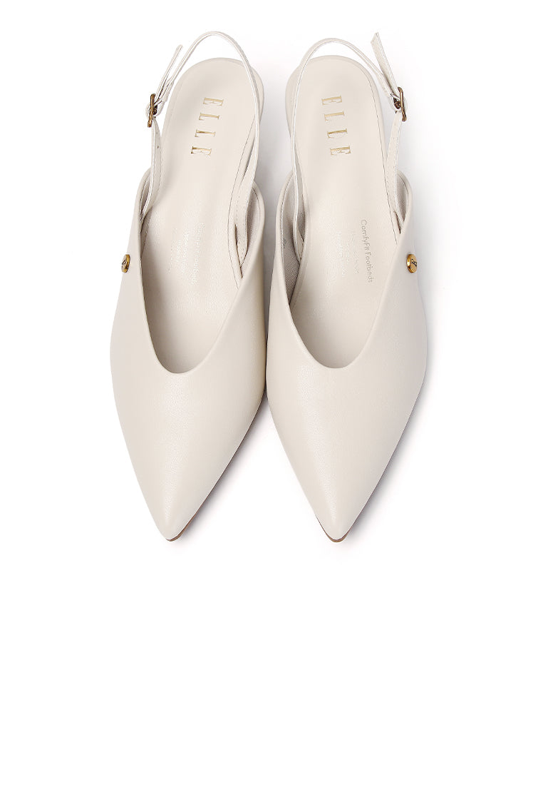 Lia Comfy Fit Footbed Microfiber Leather Wedges In Beige