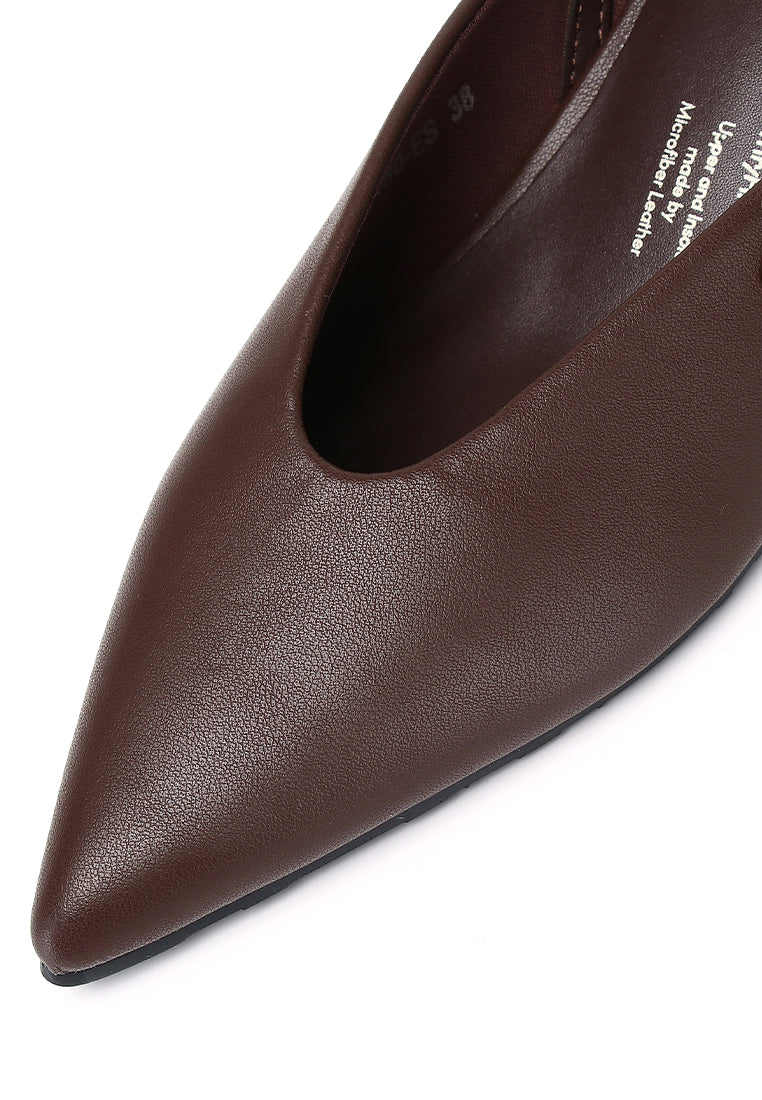 Lia Comfy Fit Footbed Microfiber Leather Wedges In Espresso